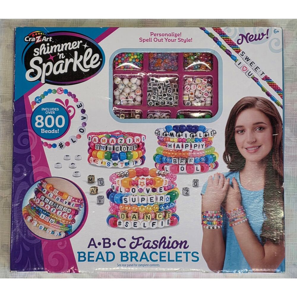 DIY Bead Bracelet Kit Letters Friendship Sleepover Kids Youth Activity Birthday